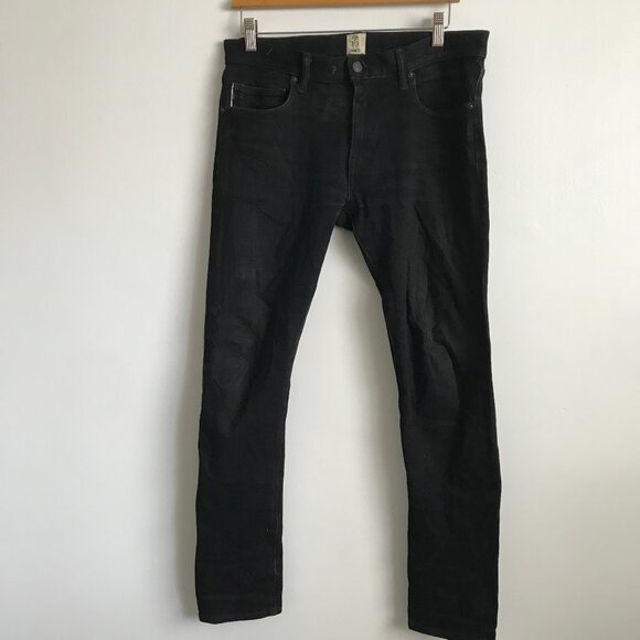 Hiroshi Kato Black Denim Straight Leg Selvedge Worn In Denim Womens 33 - Picture 1 of 15
